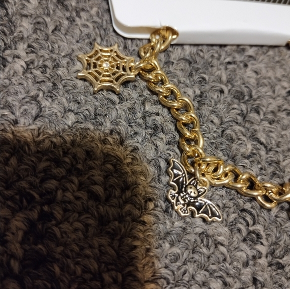 Gold Plated Halloween Charm Bracelet - Picture 3 of 5